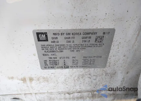 2018 Buick Encore Essence z USA, uszkodzony, nr VIN KL4CJGSB0JB533564